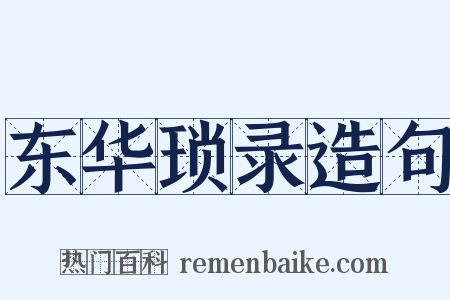 东华琐录造句是什么意思的图片